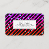 Festive Chic Strepen en Stippen Textuur Visitekaartje (Achterkant)