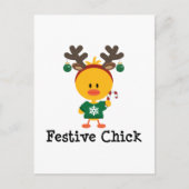 Festive Chick Briefkaart (Voorkant)