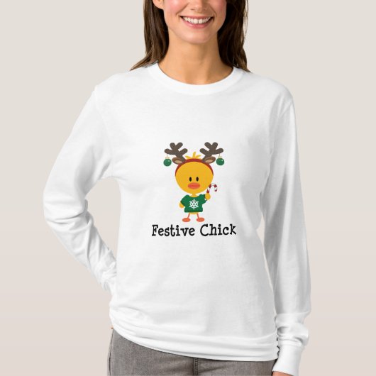 Festive Chick T-shirt (Voorkant)