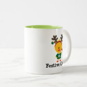 Festive Chick Tweekleurige Koffiemok (Voorkant rechts)