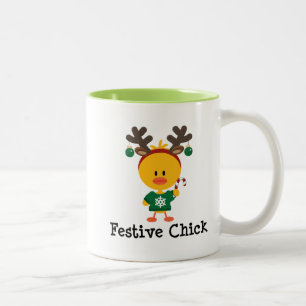 Festive Chick Tweekleurige Koffiemok