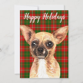 Festive Chihuahua Dog Custom Feestdagenkaart