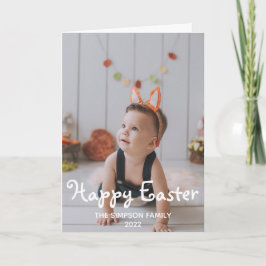 Festive Child with Rabbit Ears Happy Paasfoto Feestdagen Kaart