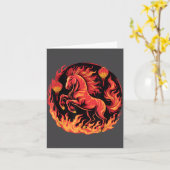 Festive Chinese New Year 2026 Horse Lantern Cultur Kaart (Gele Bloem)
