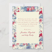 Festive Chinoiserie Toile De Jouy Photo Christmas Feestdagenkaart (Achterkant)