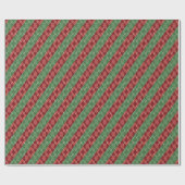 Festive Christmas Argyle Pattern Cadeaupapier (Vlak)