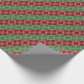 Festive Christmas Argyle Pattern Cadeaupapier (Hoek)