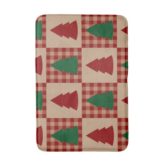 Festive Christmas Bath Mat – Holiday BathroomDecor (Voorkant Verticaal)