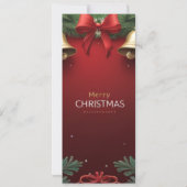 Festive Christmas Bells and Ornaments design  Aankondiging (Achterkant)