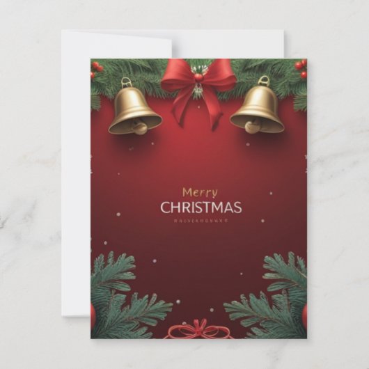 Festive Christmas Bells and Ornaments design  Bedankkaart (Voorkant)