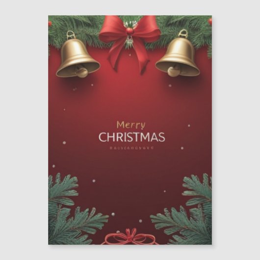 Festive Christmas Bells and Ornaments design card (Voorkant)