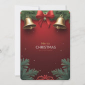 Festive Christmas Bells and Ornaments design  Feestdagenkaart (Voorkant)