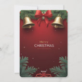 Festive Christmas Bells and Ornaments design  Feestdagenkaart (Achterkant)
