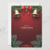 Festive Christmas Bells and Ornaments design Feestdagenkaart (Voorkant)