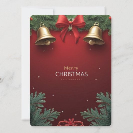 Festive Christmas Bells and Ornaments design Feestdagenkaart (Voorkant)