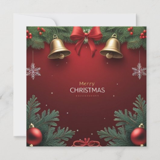 Festive Christmas Bells and Ornaments design  Kaart (Voorkant)
