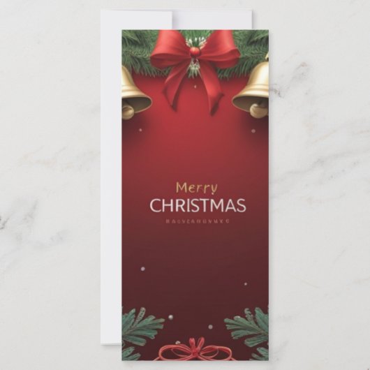 Festive Christmas Bells and Ornaments design  Kaart (Achterkant)