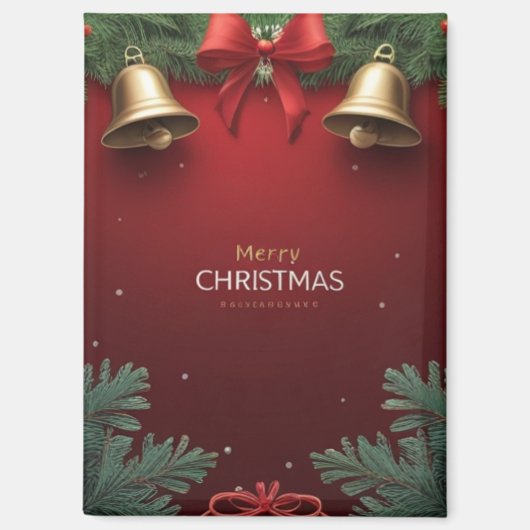 Festive Christmas Bells and Ornaments design  Magneet (Voorkant)