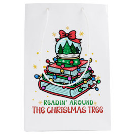 Festive Christmas Book Lover Medium Cadeauzakje