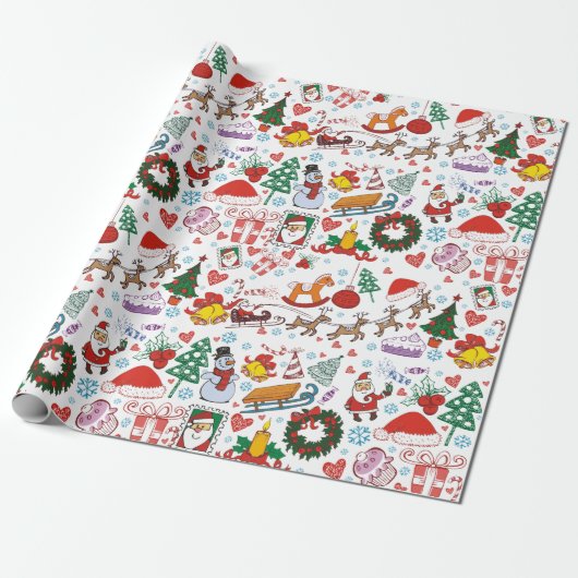 Festive Christmas  Cadeaupapier (Uitgerold)