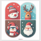 Festive Christmas Characters Collection Sticker (Vel)