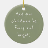 Festive Christmas Custom Photo Dog Pet Keramisch Ornament (Achterkant)