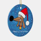 Festive Christmas Dachshund Dog Keramisch Ornament (Rechts)