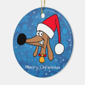 Festive Christmas Dachshund Dog Keramisch Ornament (Links)
