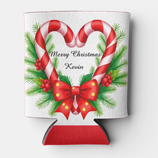 Festive Christmas Decor with Candy Canes Blikjeskoeler (Voorkant)