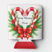 Festive Christmas Decor with Candy Canes Blikjeskoeler (Achterkant)