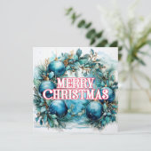 Festive Christmas Decoration Collage Feestdagenkaart (Staand voorkant)