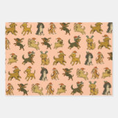 Festive Christmas Dogs Inpakpapier Vel (Voorkant 3)