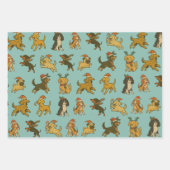 Festive Christmas Dogs Inpakpapier Vel (Voorkant 2)