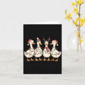 Festive Christmas Ducks Decorative Jolly Xmas Holi Kaart (Gele Bloem)