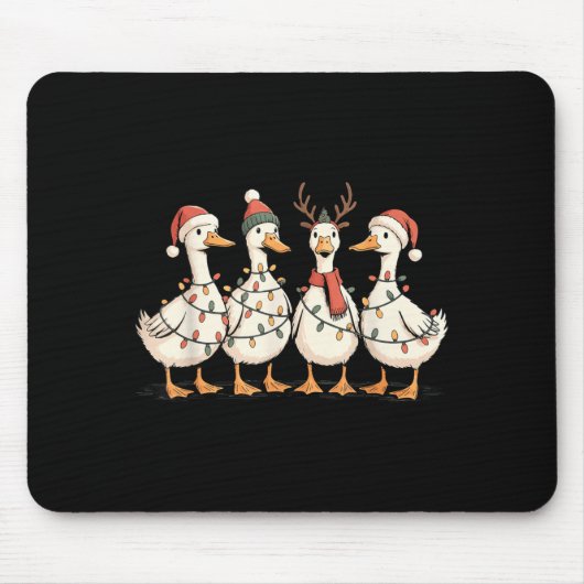 Festive Christmas Ducks Decorative Jolly Xmas Holi Muismat (Voorkant)