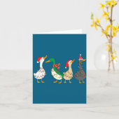 Festive Christmas Ducks Decorative Xmas Lights San Kaart (Gele Bloem)