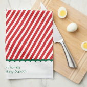Festive Christmas Family Holiday Baking Squad Theedoek (Quarter Fold)