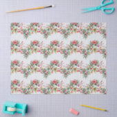 Festive Christmas Garland in Watercolor Tissuepapier (Craft)