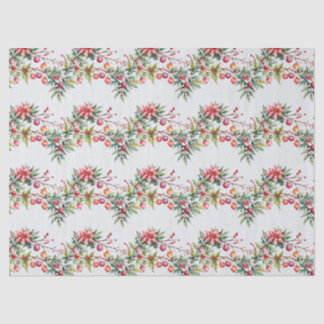 Festive Christmas Garland in Watercolor Tissuepapier