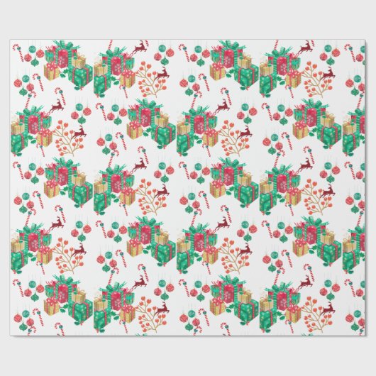 Festive Christmas Gift Wrap Cadeaupapier (Vlak)