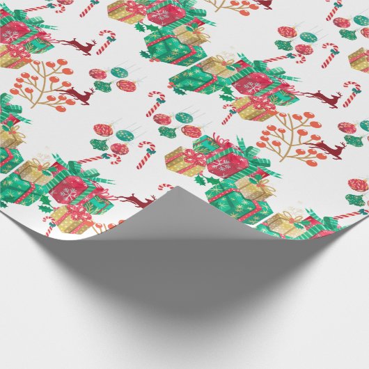 Festive Christmas Gift Wrap Cadeaupapier (Hoek)