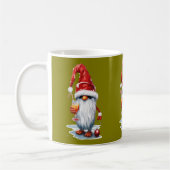 Festive Christmas Gnome Gonk Holding A Glass Koffiemok (Links)