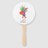 Festive Christmas Gnome Party Fans Set of Deco Handwaaier (Achterkant)