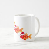 Festive Christmas Goldfish – Cute Holiday Fish Koffiemok (Voorkant rechts)