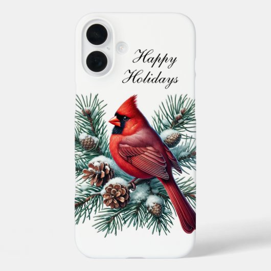 Festive Christmas Holiday Cardinal customizable  Case-Mate iPhone Case (Achterkant)