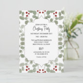 Festive Christmas Holiday Party Custom  Kaart (Staand voorkant)