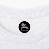 Festive Christmas Leaping Dog | Cute Puppy Santa  Labels (Aangebracht)