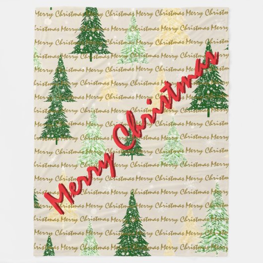 Festive Christmas Luxury Christmas Trees Fleece Deken (Voorkant)