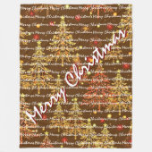Festive Christmas Luxury Christmas Trees Fleece Deken (Voorkant)