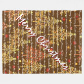 Festive Christmas Luxury Christmas Trees Fleece Deken (Voorkant (Horizontaal))
